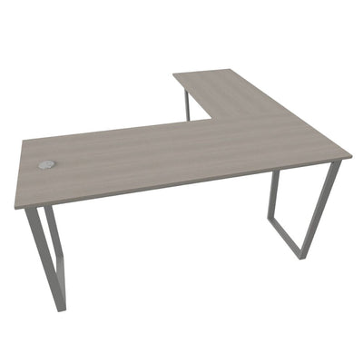 Escritorio para Consultorio en L - OFIK VASARI 869 - Cubierta en Melamina y Estructura en Acero - 869 - OFIK - NOGAL BEAT - Escritorio