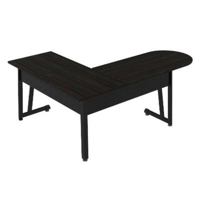 Escritorio para despacho en L - OFIK L 274 120S - Cubierta en Melamina y Estructura en Acero - 274 - OFIK - NOGAL BEAT - Escritorio