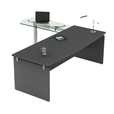 Escritorio para Laboratorio - OFIK 238 Vittra 846 - Cubierta en Madera / Cristal y Estructura en Acero - 238 - OFIK - NOGAL BEAT - Escritorio