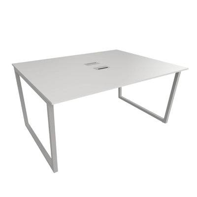 Escritorio para Oficina - OFIK VASARI 871 - Cubierta en Melamina y Estructura en Acero - 871 - OFIK - NOGAL BEAT - Escritorio