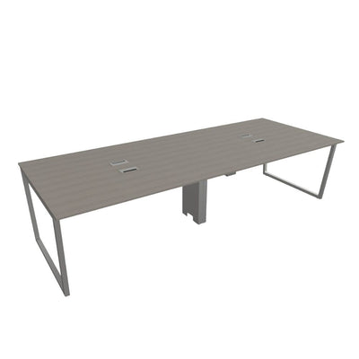 Escritorio para Oficina - OFIK VASARI 872 - 4 Usuarios - Cubierta en Melamina y Estructura en Acero - 872 - OFIK - NOGAL BEAT - Escritorio