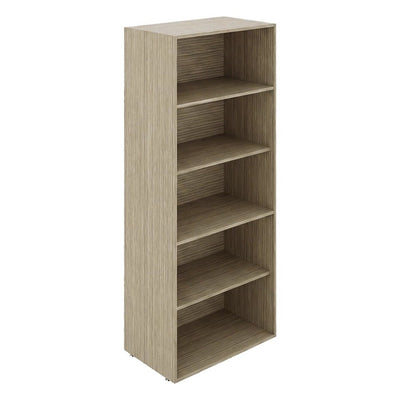 Librero Alto Abierto para Oficina - GEBESA BENTO - Frente 75 cm - Altura 180 cm - Cuerpo de Aglomerado - GCB440180 - GEBESA - NOGAL BEAT - Librero