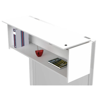 Librero colgante para Biblioteca - OFIK 243 - Cubierta en Melamina y Estructura en Acero - 243 - Ofik - NOGAL BEAT - Librero