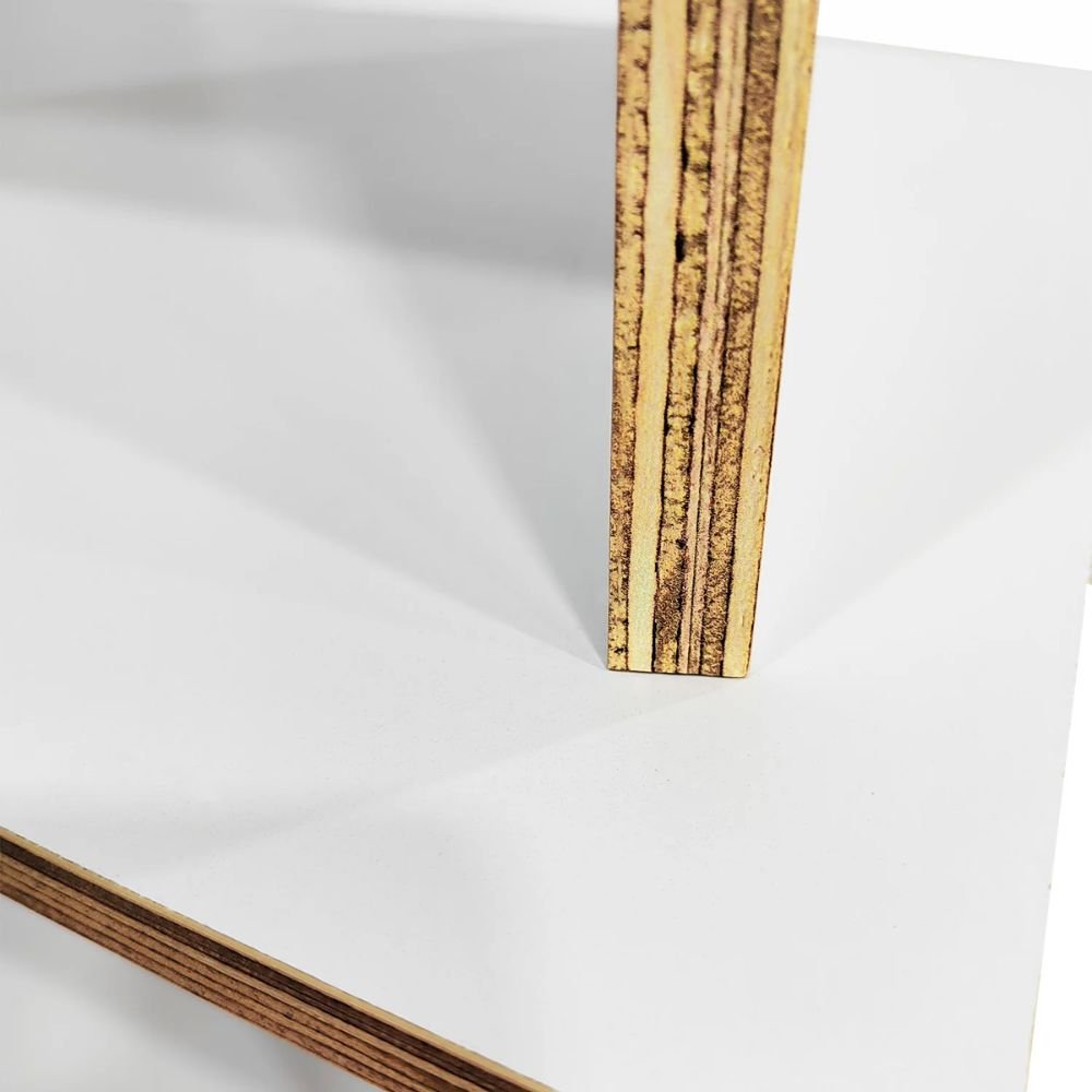 LIBRERO NOGAL BEAT LIBR0904385 ESQUINERO REGGO | Librero Esquinero para Sala de Estar | Estructura Laminado Plástico | Soportes de Madera | Interior - LIBR0904385 - Mundo In - NOGAL BEAT - Librero