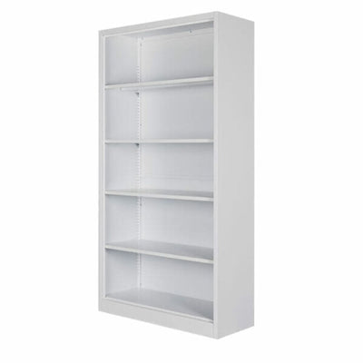 LIBRERO OFIK 1079 | Librero para Oficina Almacenamiento | 4 Entrepaños | MC Blanco | Interior - 1079 - OFIK - NOGAL BEAT -