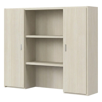 Librero sobre Credenza para Dirección General - GEBESA PRIME - Frente 208 cm - 2 Puertas de Melamina - GBR478210 - GEBESA - NOGAL BEAT - Librero