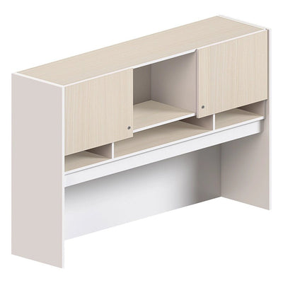 Librero sobre Credenza para Oficina Ejecutiva - GEBESA KENZA - Frente 163 cm - Estructura de Aglomerado - GBK470165 - GEBESA - NOGAL BEAT - Librero