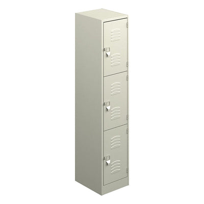 Locker Metálico para Área de Personal - GEBESA ARCHIVO Y ALMACENAJE - Frente 38 cm - 3 Puertas Estándar - GAA743 - GEBESA - NOGAL BEAT - Archivero