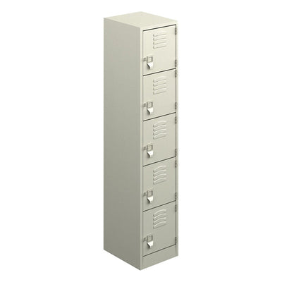 Locker Metálico para Bodega - GEBESA ARCHIVO Y ALMACENAJE - Frente 38 cm - 5 Puertas Estándar - GAA745 - GEBESA - NOGAL BEAT - Archivero