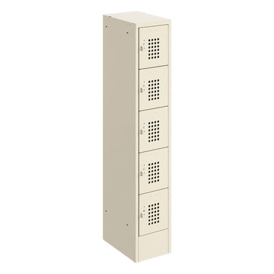 Locker Metálico para Oficina - GEBESA BRIK - Frente 30 cm - 5 Puertas - Fondo 45 cm - GAA7851867 - GEBESA - NOGAL BEAT - Archivero