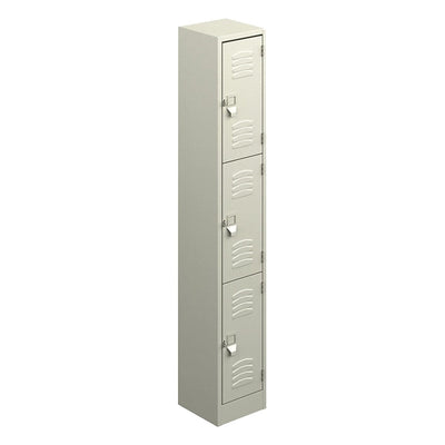 Locker Metálico para Vestidor - GEBESA ARCHIVO Y ALMACENAJE - Frente 30 cm - 3 Puertas Práctico - GAA733 - GEBESA - NOGAL BEAT - Archivero