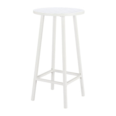 Mesa Alta de Terraza para Club de Playa - ZUO REN - Blanco - Estructura y Cubierta en Aluminio con Recubrimiento en Polvo - 704150 - Zuo - NOGAL BEAT - Mesa de Terraza