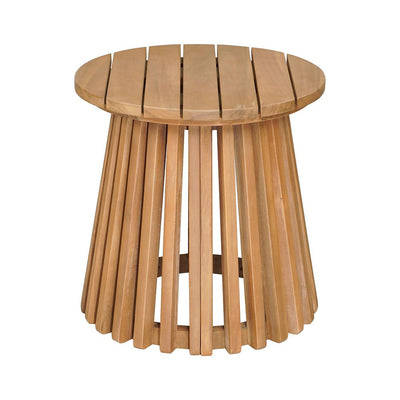 Mesa Auxiliar de Terraza para Zona de Jardín - ZUO ZAHARA - Natural - Estructura y Cubierta en Acacia Maciza - 704180 - Zuo - NOGAL BEAT - Mesa de Terraza
