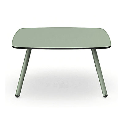 Mesa Auxiliar para Exterior - RESOL ANOU 4 PATAS - Varios Colores - Tablero HPL y Patas de Metal Pintado con Acabado Texturizado - 07068 - Resol - NOGAL BEAT - Mesa de Terraza