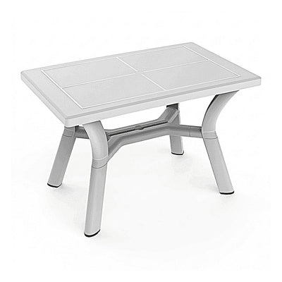 Mesa Comercial al Aire Libre Agujero Parasol - RESOL DALIA 115 X 72 - Blanco - Polipropileno - Protección UV - 05256 - Resol - NOGAL BEAT - Mesa de Terraza