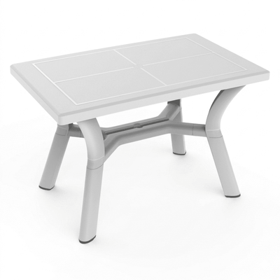 Mesa Comercial al Aire Libre Agujero Parasol - RESOL DALIA 115 X 72 - Blanco - Polipropileno - Protección UV - 05256 - Resol - NOGAL BEAT - Mesa de Terraza