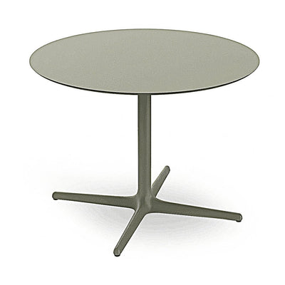 Mesa Comercial al Aire Libre Circular Baja - RESOL TOLEDO XL - Varios Colores - Estructura de Aluminio y Sobre Compacto Fenólico - 05875 - Resol - NOGAL BEAT - Mesa de Terraza