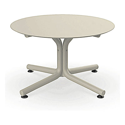 Mesa Comercial Baja al Aire Libre Circular - RESOL BINI HPL LOUNGE - Varios Colores - Protección UV y Tablero HPL - 06083 - Resol - NOGAL BEAT - Mesa Comercial Exterior