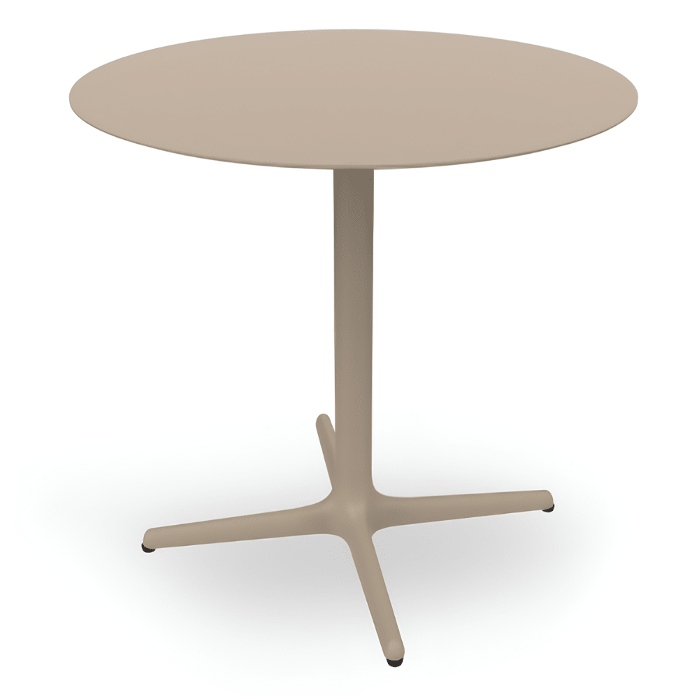 Mesa Comercial - RESOL TOLEDO Ø80 - Varios Colores - Estructura de Aluminio Pintado y Sobre en HPL - 06617 - Resol - NOGAL BEAT - Mesas