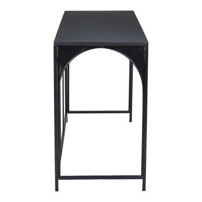 Mesa Consola para Sala de Espera - ZUO LORIET - Negro - Estructura y Cubierta en Acero Pintado - 109837 - Zuo - NOGAL BEAT - Mesa Comercial Interior