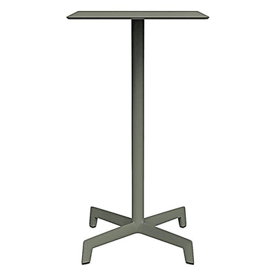 Mesa Cuadrada Periquera para Bar al Aire Libre - RESOL SPUTNIK ALTA 60x60 - Varios Colores - Estructura de Aluminio y Pie en Poliamida - 06136 - Resol - NOGAL BEAT - Mesa Periquera