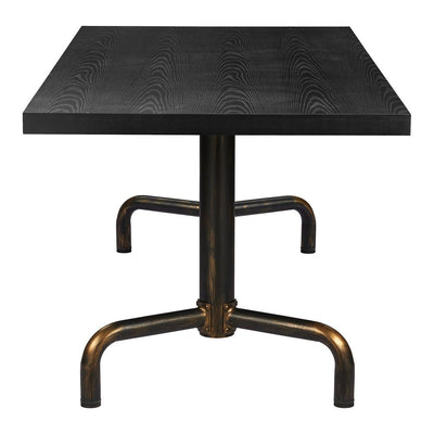 Mesa de Comedor para Salón de Eventos - ZUO NEUM - Negro - Cubierta de MDF Símil Madera y Estructura de Acero Pintado - 110022 - Zuo - NOGAL BEAT - Mesa Comercial Interior