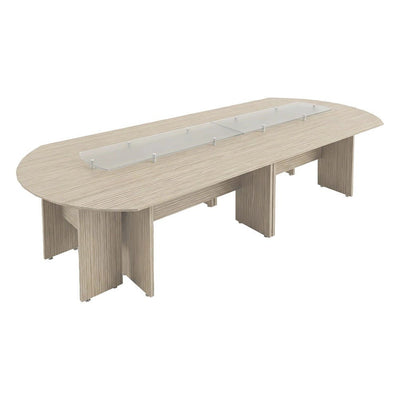 Mesa de Juntas Configurable para Sala de Juntas - GEBESA CONTEMPO - Frente 360 cm - GCC590360 - GEBESA - NOGAL BEAT - Mesa de Juntas