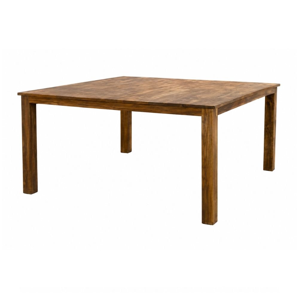 Mesa de Terraza para Zona de Jardín - NOGAL BEAT PARQUETE - 160 × 160 cm - Natural - Madera Teca - MESA PARQUETE 160 x 160 Natural - CAMCO - NOGAL BEAT - Mesa de Terraza
