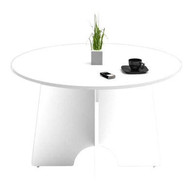 Mesa de Trabajo para despacho - OFIK 256 - Redonda - Cubierta y Estructura en Melamina - 256 - OFIK - NOGAL BEAT - Escritorio