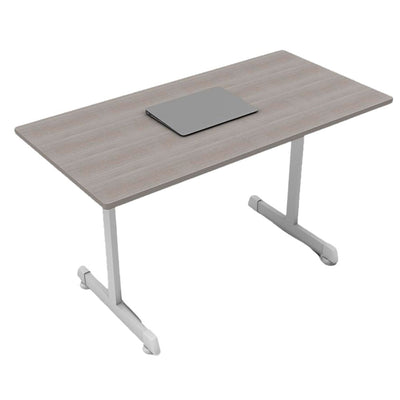 Mesa de Trabajo para Oficina - OFIK 255 - Varios Colores - Cubierta en Melamina y Estructura en Acero - 255 - OFIK - NOGAL BEAT - Escritorio