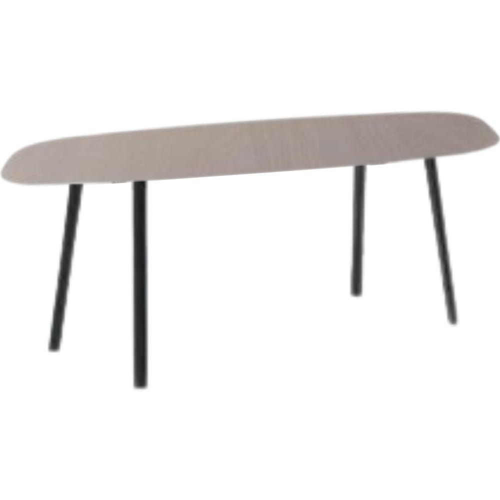 MESA NOREN 100x180 BLACK LEGS | Mesa Central | 74 cm | Dos Bases | Fibra de Vidrio | Polipropileno | Barra Aluminio | Protección UV | Interior + Exterior - 05157 - Resol - NOGAL BEAT - Mesas