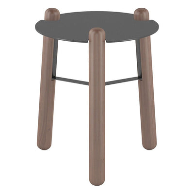 Mesa Ocasional para Comedor Institucional - GEBESA GRC LOUIE - Ø 40 cm - Cubierta Metálica - GGRU555161620 - GEBESA - NOGAL BEAT - Mesa Comercial Interior