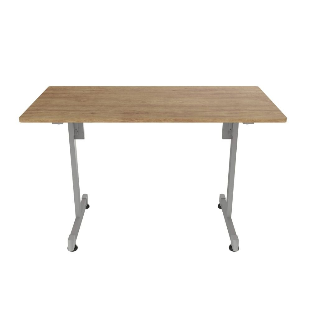 MESA OFIK 728 | Mesa de Trabajo 644 | Multiusos | Tubular Acero | Melamina | Cantos Protegidos | Regatón Nivelador | Interior - 728 - OFIK - NOGAL BEAT - Mesas