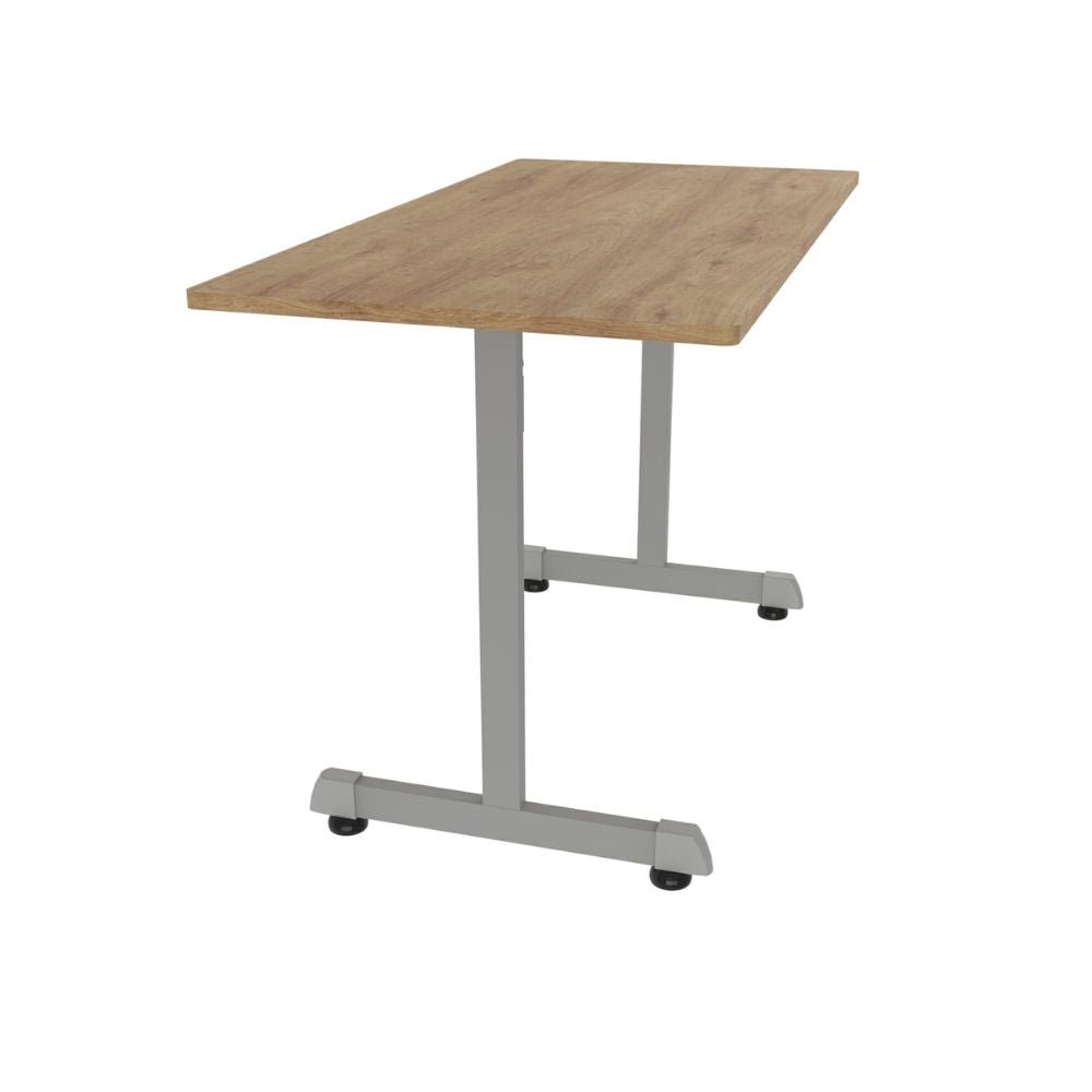 MESA OFIK 728 | Mesa de Trabajo 644 | Multiusos | Tubular Acero | Melamina | Cantos Protegidos | Regatón Nivelador | Interior - 728 - OFIK - NOGAL BEAT - Mesas