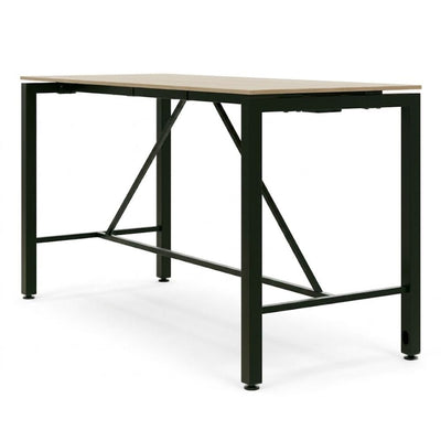 Mesa Periquera Alta Vento - VERSA MESAS ALTAS VENTO - Con Preparacion para Conectividad - VE-3905 MESAS ALTAS - VERSA - NOGAL BEAT - Mesa Periquera