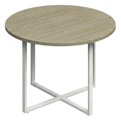 Mesa Periquera Redonda para Comedor de Empresa - GEBESA G-CONNECT - Ø 105 cm - GBG577105CN - GEBESA - NOGAL BEAT - Mesa Periquera