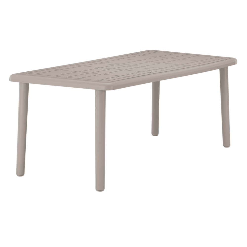 Mesa Rectangular al Aire Libre Reciclada - RESOL OLOT RECYCLED 180 X 90 - Varios Colores - 4 Puntas con Agujero Parasol y Protección UV - 6482 - Resol - NOGAL BEAT - Mesas