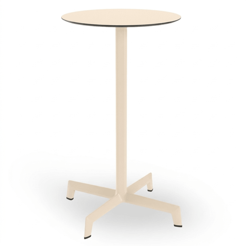 Mesa Redonda Periquera para Barra al Aire Libre - RESOL SPUTNIK ALTA Ø60 - Varios Colores - Estructura de Aluminio y Pie en Poliamida - 06138 - Resol - NOGAL BEAT - Mesa Periquera