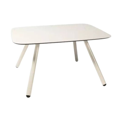 MESA RESOL ANOU 4 PATAS | Mesa Auxiliar para Sala de Estar | Estructura Acero | Tablero de HPL | Interior - 70345 - Resol - NOGAL BEAT - Mesas