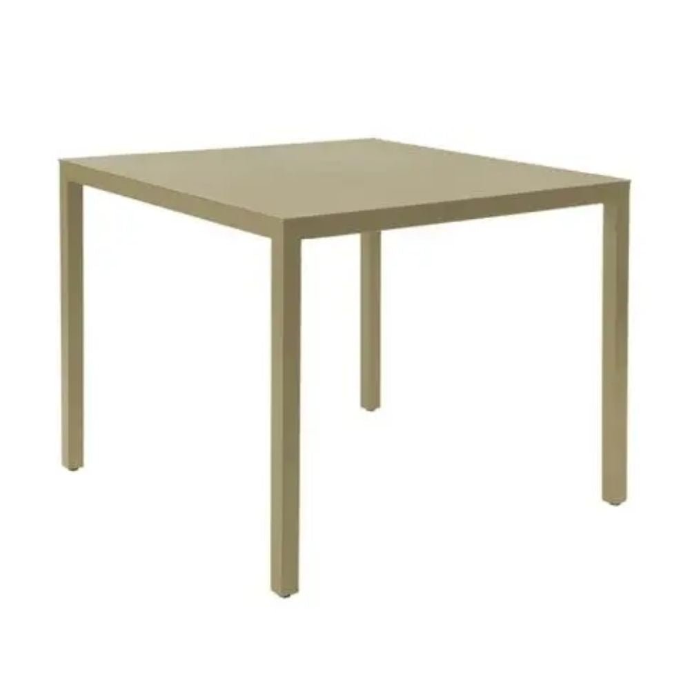MESA RESOL BARCINO 70x70 SQUARE | Mesa Ocasional | Estructura Aluminio | 74 cm | Pintado | Apilable | Interior + Exterior - 01402 - Resol - NOGAL BEAT - Mesas