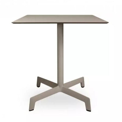 MESA RESOL SPUTNIK 70 70x70 | Mesa Ocasional | Estructura Aluminio Pintado | Pie Poliamida | Tablero HPL | Interior + Exterior - 06131 - Resol - NOGAL BEAT - Mesas