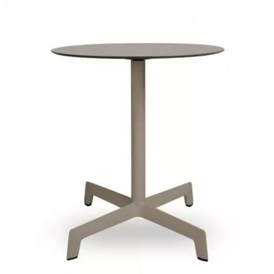 MESA RESOL SPUTNIK 70 Ø70 | Mesa Ocasional | Estructura Aluminio Pintado | Pie Poliamida | Tablero HPL | Interior + Exterior - 06134 - Resol - NOGAL BEAT - Mesas