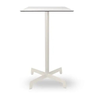 MESA RESOL SPUTNIK ALTA 60 60x60 | Mesa Ocasional | Estructura Aluminio Pintado | Pie Poliamida | Tablero HPL | Interior + Exterior - 06135 - Resol - NOGAL BEAT - Mesas