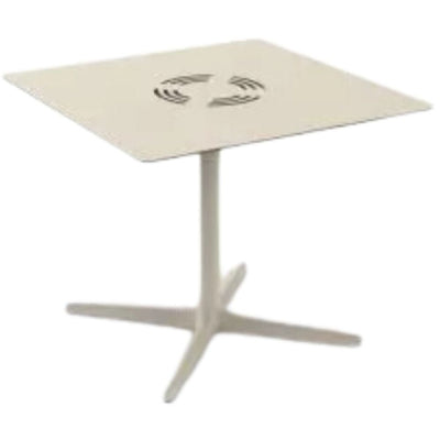 MESA RESOL TOLEDO AIRE XL 90x90 | Mesa Ocasional | Estructura Aluminio | Pintado | Compacto Fenólico | Interior + Exterior - 05473 - Resol - NOGAL BEAT - Mesas