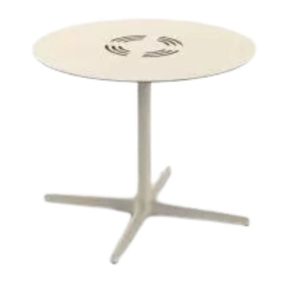 MESA RESOL TOLEDO AIRE XL Ø90 | Mesa Ocasional | Estructura Aluminio | Pintado | Compacto Fenólico | Interior + Exterior - 05470 - Resol - NOGAL BEAT - Mesas