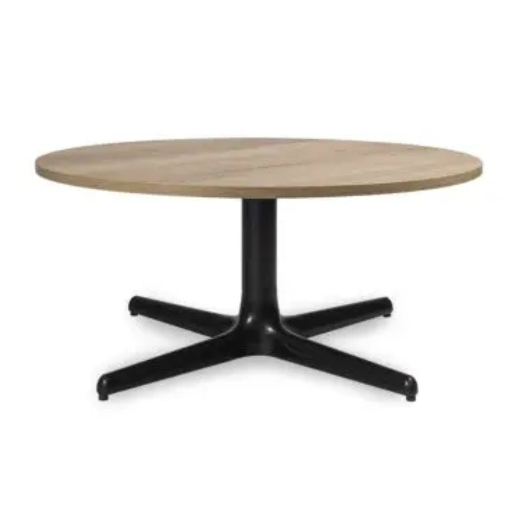 MESA RESOL TOLEDO WOOD 70 DIA | Mesa Auxiliar para Sala de Estar | 36 cm | Estructura Aluminio | Melamina Efecto Madera | Interior - 06163 - Resol - NOGAL BEAT - Mesas