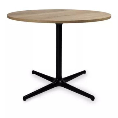 MESA RESOL TOLEDO WOOD XL 90/100 Ø100 | Mesa Ocasional | 79.3 cm | Estructura Aluminio Pintado | Melamina Madera | Interior - 06159 - Resol - NOGAL BEAT - Mesas