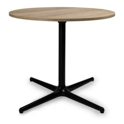 MESA RESOL TOLEDO WOOD XL 90/100 Ø90 | Mesa Ocasional | 79.3 cm | Estructura Aluminio Pintado | Melamina Madera | Interior - 06156 - Resol - NOGAL BEAT - Mesas