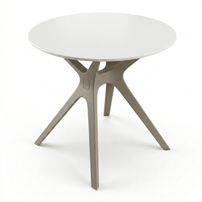 MESA RESOL VELA S Ø70 | Mesa Comercial Ocasional | 72.5 cm | Fibra de Vidrio con PP | Protección UV | Interior + Exterior - 03037 - Resol - NOGAL BEAT - Mesa Comercial Exterior