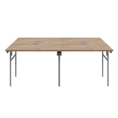 MODULO OFIK E-LINK 736 | Escritorios 4 Usuarios 626 | 1.50x60 | Melamina | Regatón Nivelador | Cantos Protegidos | Interior - 736 - OFIK - NOGAL BEAT - Accesorios